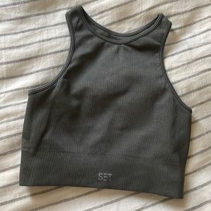 SET ACTIVE sports bra /XS size / charcoal grey color